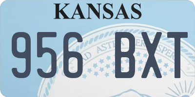 KS license plate 956BXT