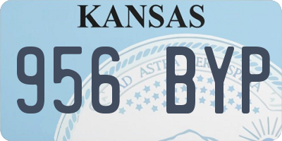 KS license plate 956BYP