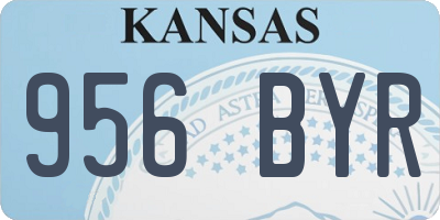KS license plate 956BYR