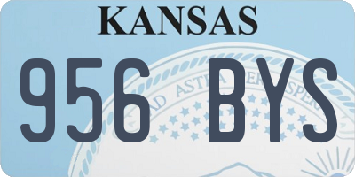 KS license plate 956BYS