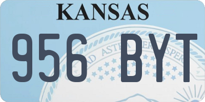 KS license plate 956BYT