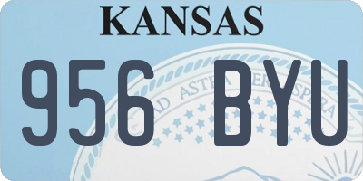 KS license plate 956BYU