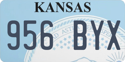 KS license plate 956BYX