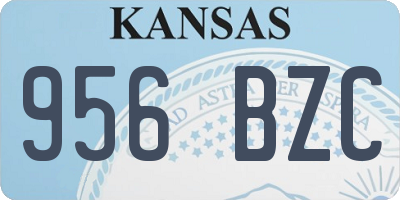 KS license plate 956BZC