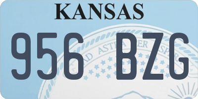 KS license plate 956BZG