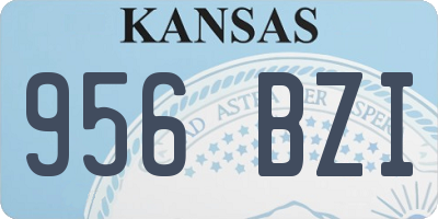 KS license plate 956BZI