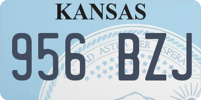 KS license plate 956BZJ
