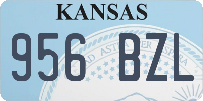 KS license plate 956BZL