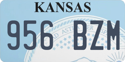 KS license plate 956BZM