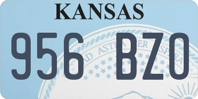 KS license plate 956BZO