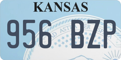 KS license plate 956BZP