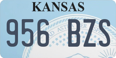 KS license plate 956BZS