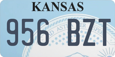 KS license plate 956BZT