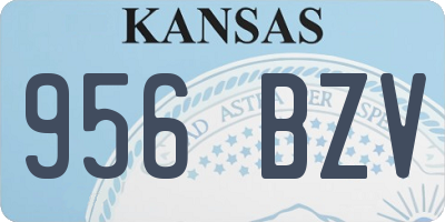 KS license plate 956BZV
