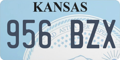 KS license plate 956BZX