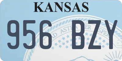 KS license plate 956BZY