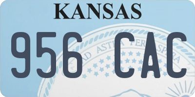 KS license plate 956CAC