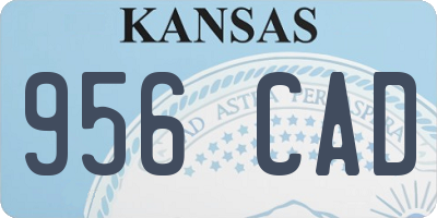 KS license plate 956CAD