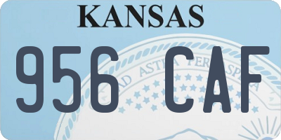 KS license plate 956CAF