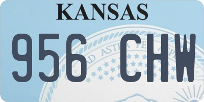 KS license plate 956CHW