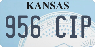 KS license plate 956CIP