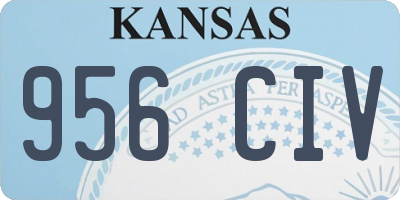 KS license plate 956CIV