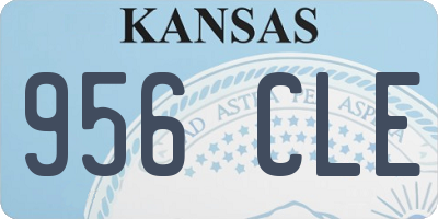 KS license plate 956CLE