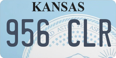 KS license plate 956CLR