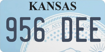 KS license plate 956DEE