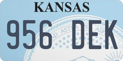 KS license plate 956DEK
