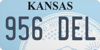 KS license plate 956DEL