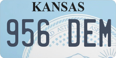 KS license plate 956DEM