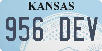 KS license plate 956DEV