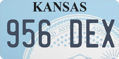 KS license plate 956DEX