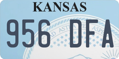 KS license plate 956DFA