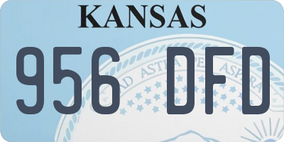 KS license plate 956DFD