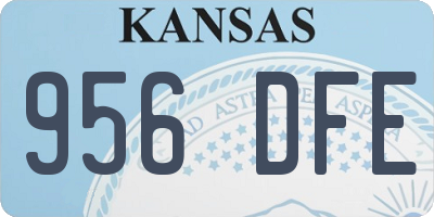KS license plate 956DFE
