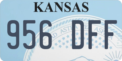 KS license plate 956DFF