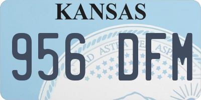 KS license plate 956DFM