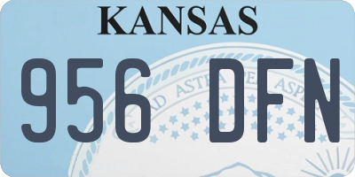 KS license plate 956DFN