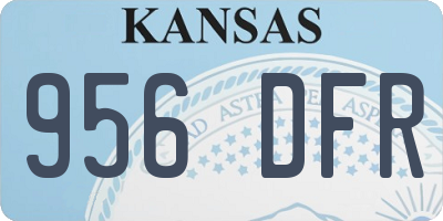 KS license plate 956DFR