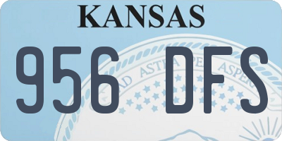 KS license plate 956DFS