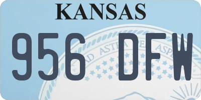 KS license plate 956DFW