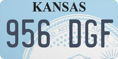 KS license plate 956DGF