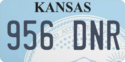 KS license plate 956DNR