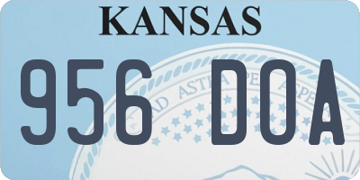 KS license plate 956DOA
