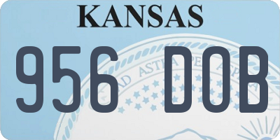 KS license plate 956DOB
