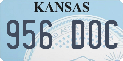 KS license plate 956DOC