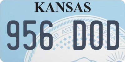 KS license plate 956DOD