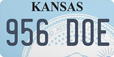 KS license plate 956DOE
